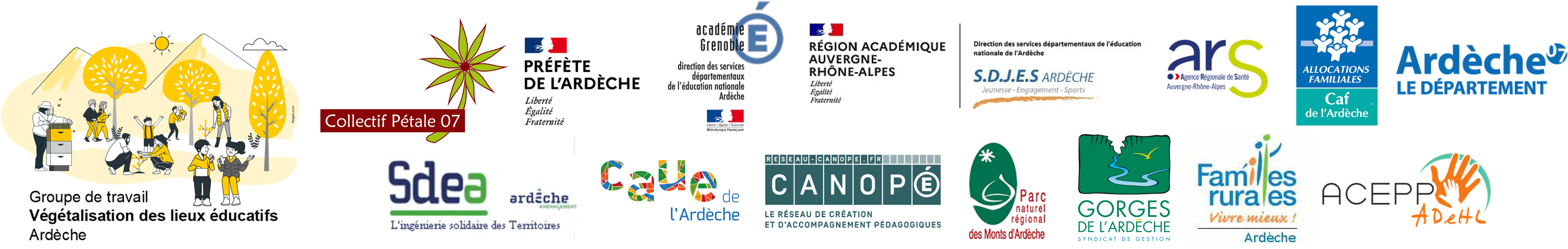 logos groupe de travail semaine de la végétalisation 2025