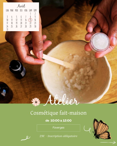Atelier cosmétique fait-maison