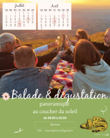Balade et dégustation panoramique au coucher du soleil